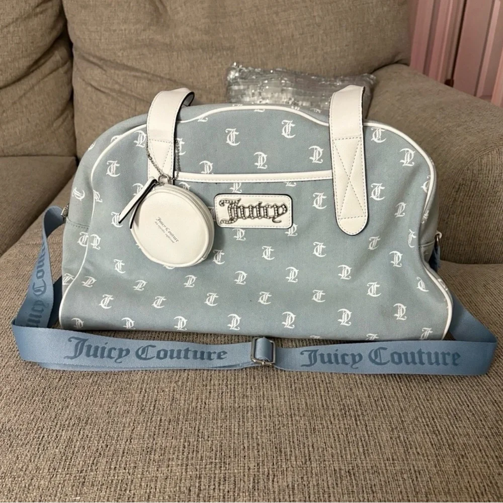 Juicy Couture Matching Duffel & Barrel Bag Set |Premium Free Gift Included - Picture 10 of 16